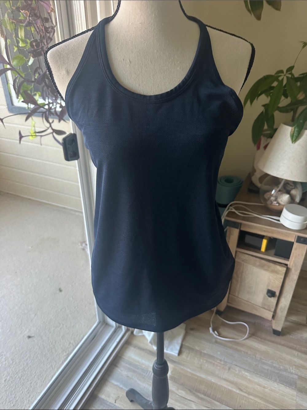 Athleta Navy Racerback Performance Tank